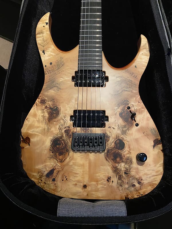 Mayones Duvell Elite 6  2021 - Trans Natural Satine ~ AS New and Mint with Mayones Hybrid Case image 1
