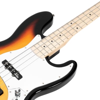 Glarry GJazz Ⅱ Upgrade Electric Bass Guitar Sunset image 4