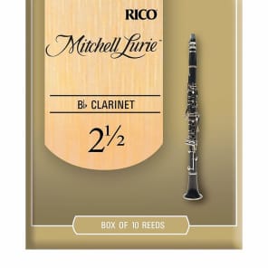 Rico RML10BCL250 Mitchell Lurie Bb Clarinet Reeds - Strength 2.5 (10-Pack)