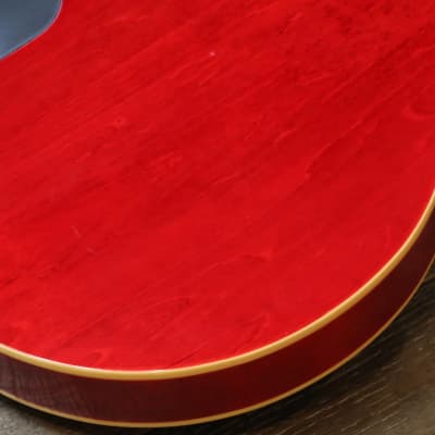 Jay Turser Serpent Les Paul Stle Guitar Trans Red Flametop + Case image 15