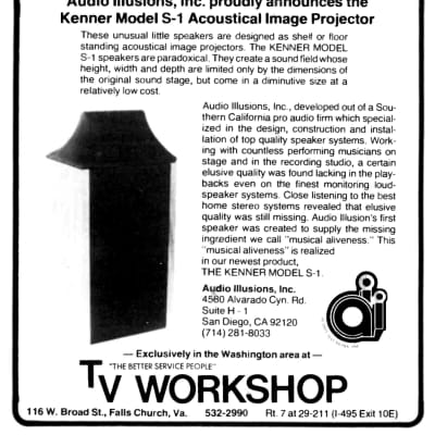 Audio Illusions “The Kenner” Model S-1 Loudspeakers - Very Rare image 22