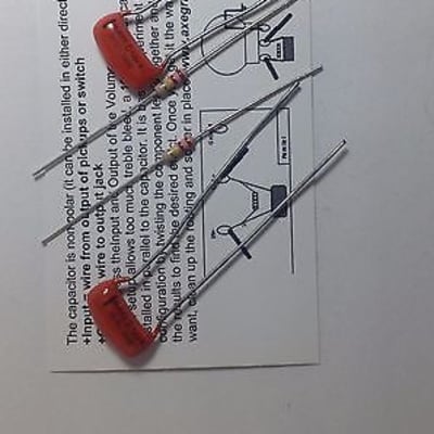 Pair Sprague ORANGE DROP Treble Bleed Kits .0022uf 220k Humbucker or Single Coil image 1