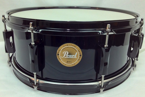 Pearl Vision Birch Snare Drum Black with Black Hardware 14x5.5