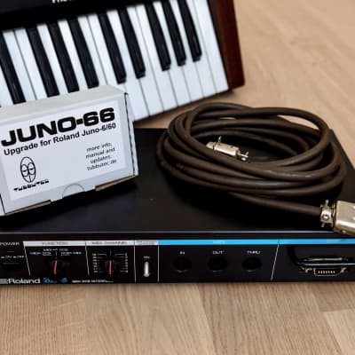 1980s Roland Juno-60 Vintage Analog Synthesizer Keyboard w/ MD-8 MIDI Interface, Juno-66 Upgrade Kit image 13