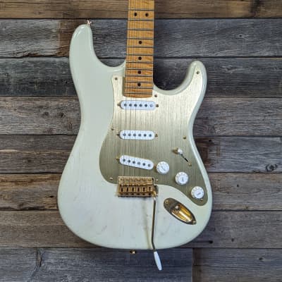 (DB17430) Warmoth Swamp Ash Stratocaster - Light Relic, Cream and Gold image 4