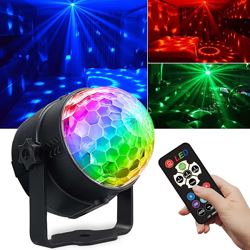 Luditek Sound Activated Party Lights with Remote Control Dj Lighting, Disco  Ball Strobe Lamp 7 Modes Stage Light for Home Room Dance Parties Birthday