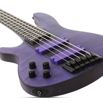 Schecter C-5 GT Bass LH Satin Trans Purple image 2