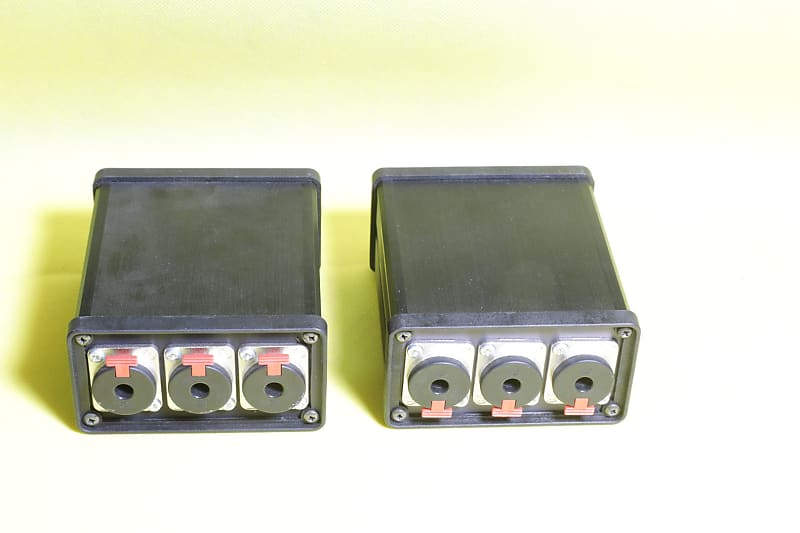TWO (2x) Canford Audio 6 way Neutrik box  installed with 5x 1/4 inch jacks Black image 1