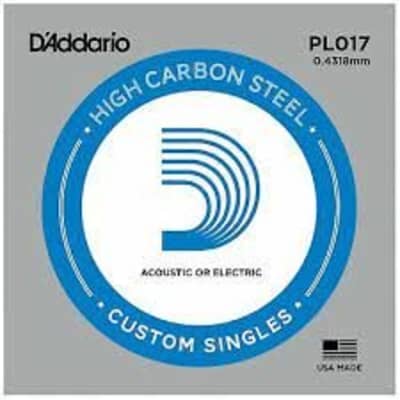 D'Addario PL017 High Carbon Steel Custom Singles Pack for Acoustic/Electric Guitar image 1