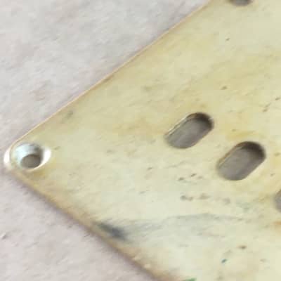 Vintage Fender Electric Guitar Strat Back Plate Tremolo Cover Heavy Aged Relic image 3