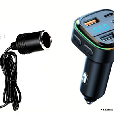 Audio FM Transmitter 88Mhz to 108MHz 12V 120V 240V Compatible Play Your Masters Mixes to Any Boombox, Clock Radio, Home Stereo Receiver, Car Stereo, etc. USB Charger & MP3 Media Playback Functions Includes 120V-240V Power Adapter image 1