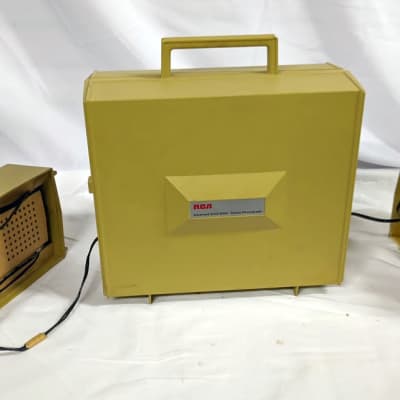RCA VPN34N 1960's Yellow Portable Record Player w/ Original Speakers - For Parts or Repair image 4