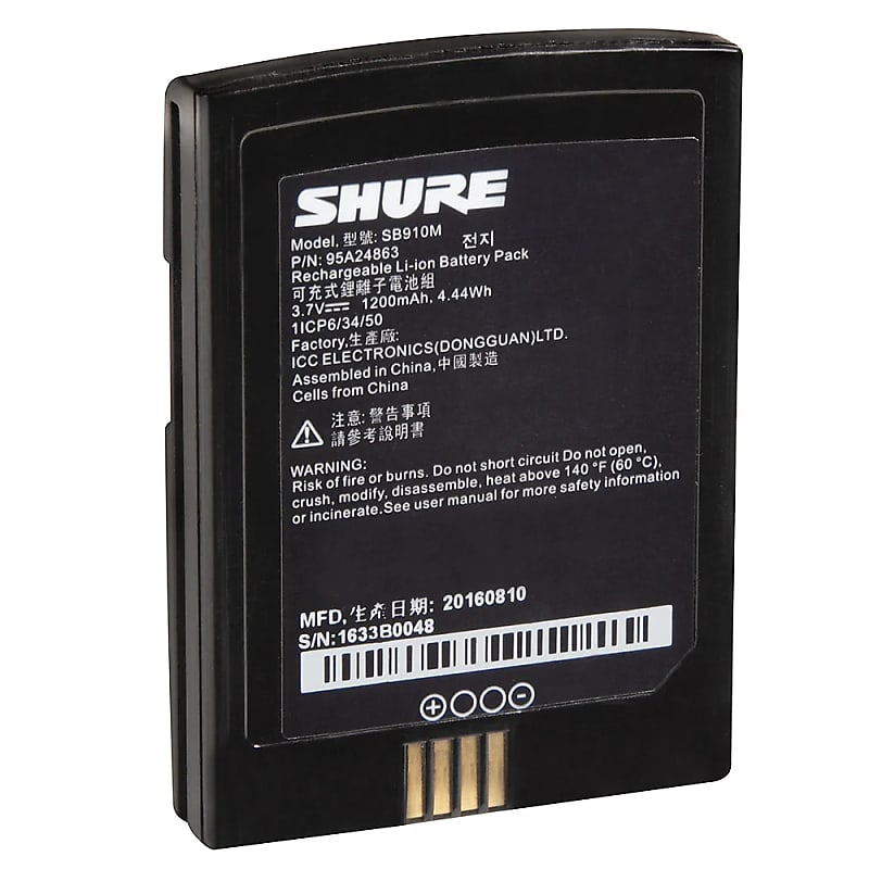 Shure SB910M Rechargeable Lithium Ion Battery image 1