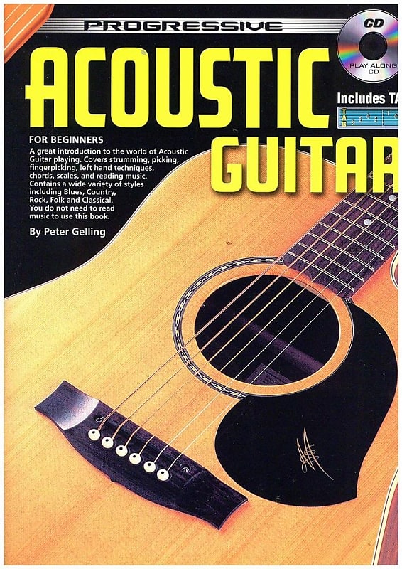 Progressive Acoustic Guitar For Beginners Tutorial Book Reverb UK