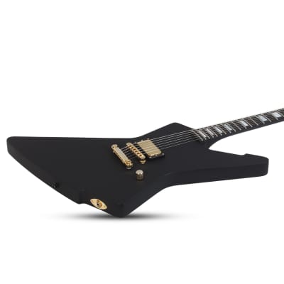 Schecter 369 Cesar Soto E-1 Guitar, Ebony Fretboard, Satin Black image 2