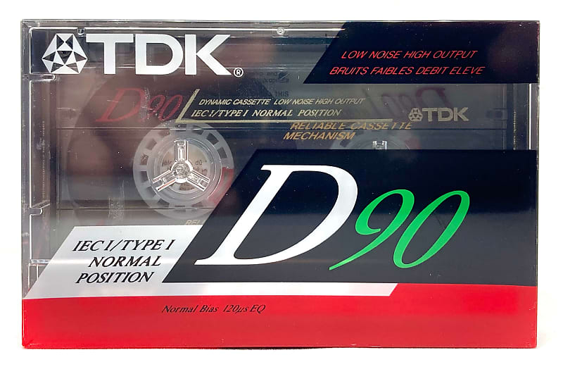 2 PACK: TDK D 90 Type I Cassette Tapes (90 Minutes / 1990 Version)