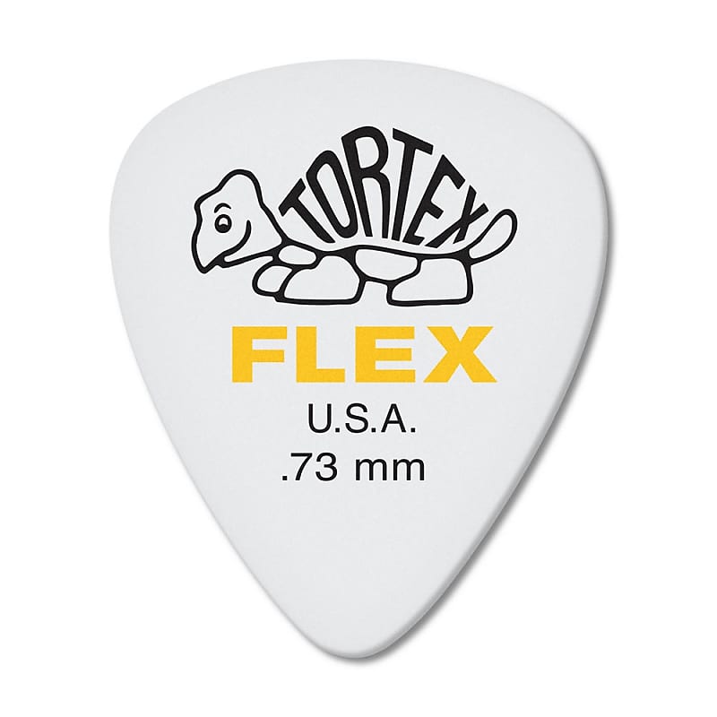Dunlop 428P.73 Tortex Flex Standard Electric Guitar Picks 0.73mm 12-Pack image 1
