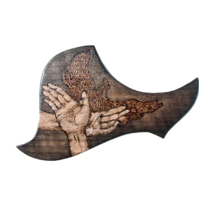 burnyblack wooden acoustic guitar pickguard gibson songwriter_freedom  wooden image 2