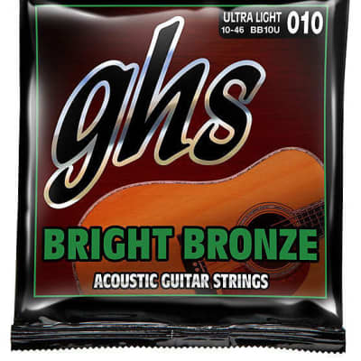 GHS Bright Bronze Acoustic Guitar Strings BB10U 10-46 ultra light image 1
