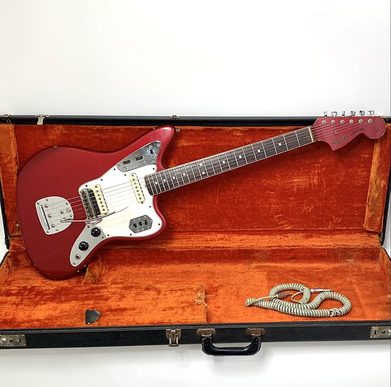 Fender Jaguar 1966 - Candy Apple Red Matched Headstock image 1
