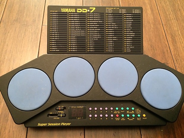 Yamaha DD-7 Electronic Drum Pads 1990s Black image 1