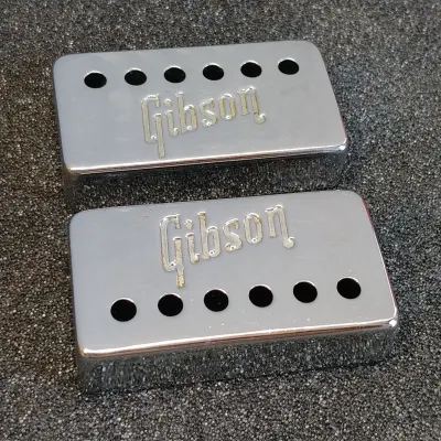 RARE* 1972 Gibson Embossed Logo Pickup Covers - For Neck and