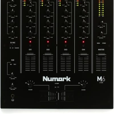Numark M6 USB Black 4-Channel USB DJ Mixer For Use w/ DJ Turntables & CD players image 2