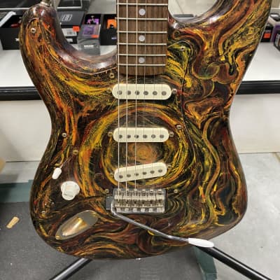 Fernandes Strat - Hand Painted by Mike Stone (Lucky Dog/Queensryche) image 3