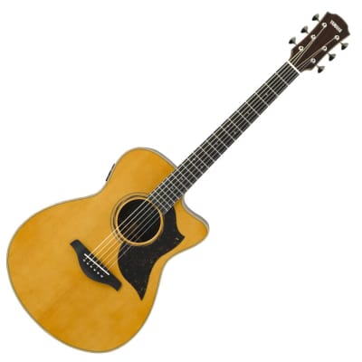 Yamaha AC5R All Solid Concert Acoustic Electric Guitar w/Hard Case - Vintage Natural image 1