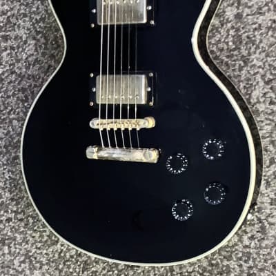 Epiphone Les Paul Custom Ebony black and gold electric guitar ohsc image 4