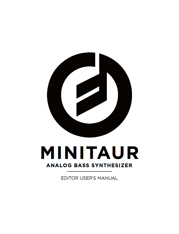 Moog Minitaur Editor/Librarian Manual image 1