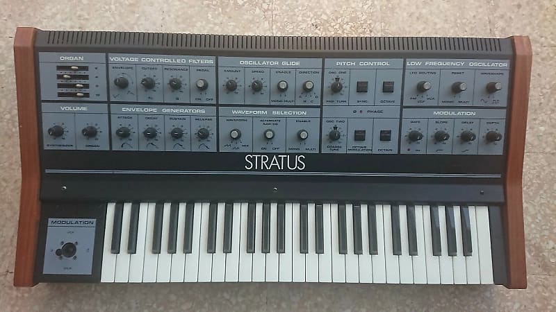 Crumar Stratus 1982 Black organ analog synth SUPER RARE image 1
