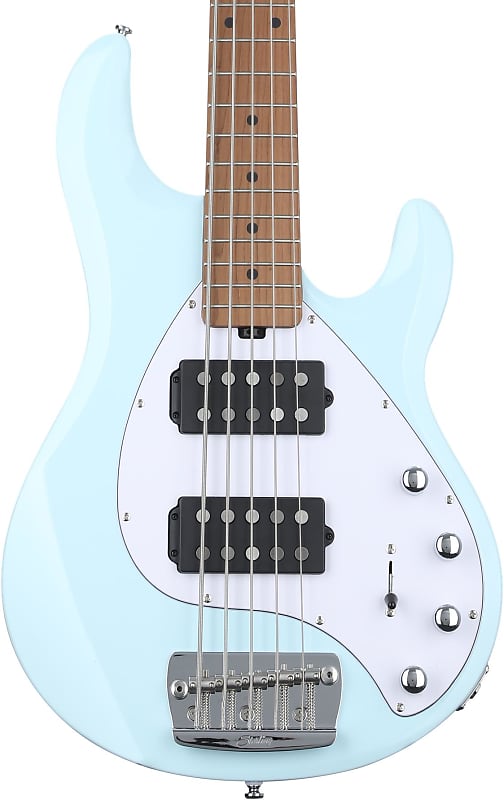 Sterling By Music Man StingRay RAY35HH Dent and Scratch Bass Guitar - Daphne Blue image 1