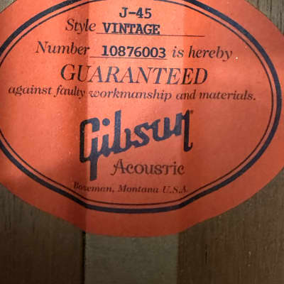 Gibson J-45 Vintage – Banner Logo 2016 image 8