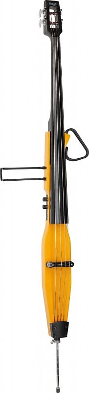 Stagg EDB-3/4 H Electric Upright Double Bass with Gig Bag, Honey Finish image 1