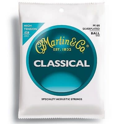 Martin M160 Silverplated Ball-End HighTension Nylon Classic Guitar Strings 28-43 image 1