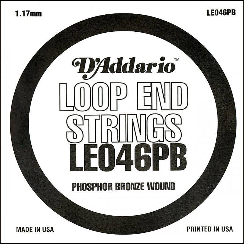 D'Addario LE046PB Phosphor Bronze .046 Loop End Wound String. image 1