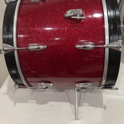 Slingerland  14”x20” Bass drum 1960s Red sparkles image 4