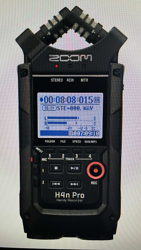 Zoom H4n PRO Handy Digital Multitrack Recorder 2010s - All Black image 1