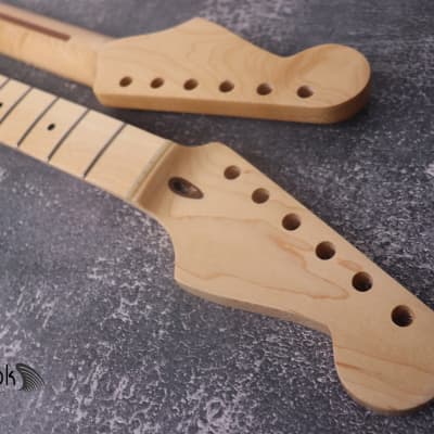 S Style Maple Gloss Neck Stainless Steel Frets, S-Style, 22 Medium Jumbo Jescar Frets, Electric Guitar Neck Part And Replacement Vintage image 5
