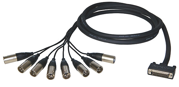 Alva AO25-8X3 D-Sub 25 male 8x XLR XLR3 male Audio Breakout Cable 
