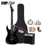 ESP LTD M-10 Black Electric Guitar with Tuner, Picks, ESP Gig Bag, DVD, Cable & Guitar Amp