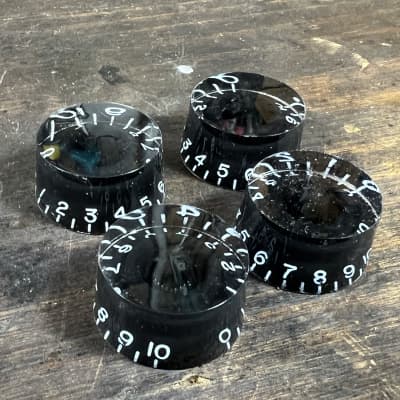 Hosco Speed knobs for Les Paul Custom ®️ USA size black - Black for sale