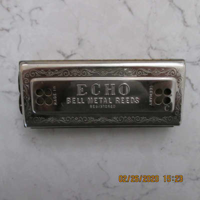 Hohner Echo Bell Metal Reeds Vintage Harmonica Made in Germany image 5