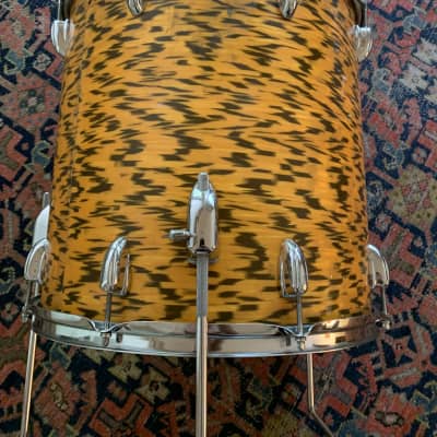 1962-1970 Slingerland 20/16/12 yellow tiger pearl vintage drums image 11