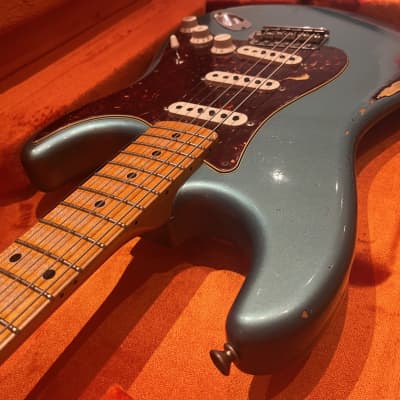 Fender Custom Shop '57 Reissue Stratocaster Heavy Relic 2013 - Teal and Sunburst image 17