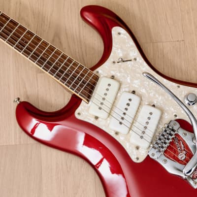 2004 Mosrite Eurorite 3 Pickup Non-Production Ventures-Style Guitar, Candy Apple Red w/ Case, Fillmore image 7