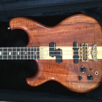Left handed Alembic Spoiler 1992 Flame bass guitar image 2