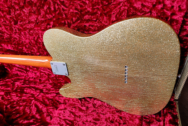 ギター Hahn Guitars Model 1229 Gold Sparkle Hahn Guitars Model 1229 Gold Sparkle Electric Guitar - Used