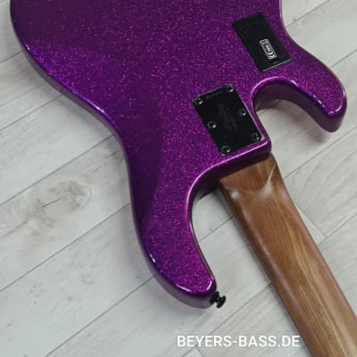 Sterling by Music Man StingRay Ray35 Roasted Maple, Purple Sparkle image 7